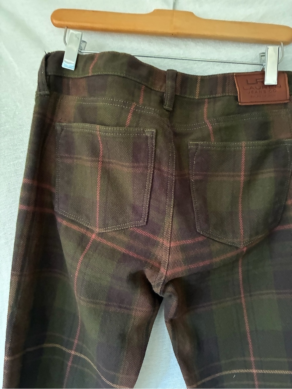 RL Ralph Lauren Plaid Slim Fit Denim- Size 6 Women’s - Picture 6 of 9